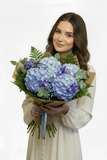 Monochromatic Symphony Hydrangeas Bouquet