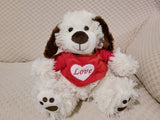 LOVE DOG - 10" SITTING VALENTINE'S DOG