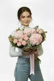 Monochromatic Symphony Hydrangeas Bouquet