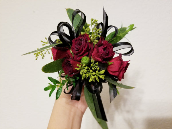 Red Spray Rose Corsage