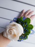 White Rose Corsage & Boutonniere