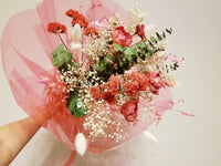 Red and Cream Dried Flowers Bouquet