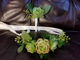 Succulents Necklet and Boutonniere