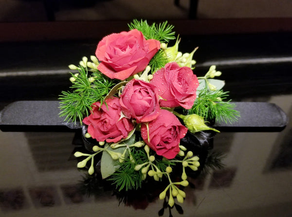 Red Spray Roses Wrist Corsage