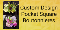 Custom Design Pocket Squares Boutonniere