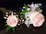Pink Roses Wrist Corsage &  Boutonniere