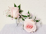 Pink Roses Wrist Corsage &  Boutonniere