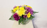 Round Fresh Cut Mixed Colorful Floral Arrangement