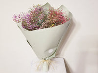 Natural Dried Rainbow Baby's Breath Green Bouquet