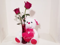 Roses and Teddy Bear Love