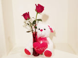 Roses and Teddy Bear Love