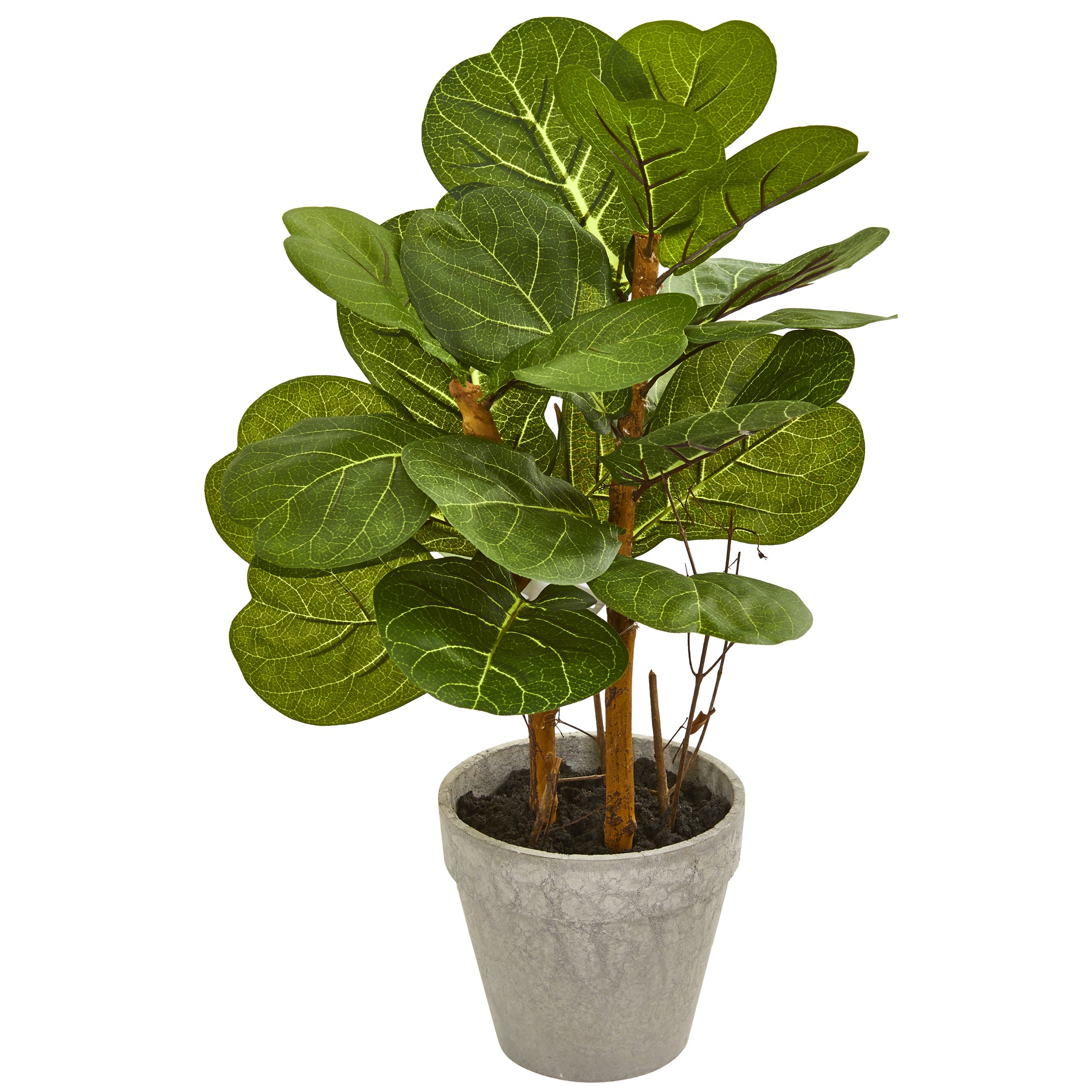 fiddle leaf fig artificial Nearly Natural 22 in. Artificial Fiddle Leaf Plant
