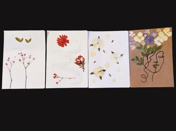 Handmade Pressed Flowers Cards