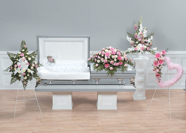 Pink and White Funeral Package